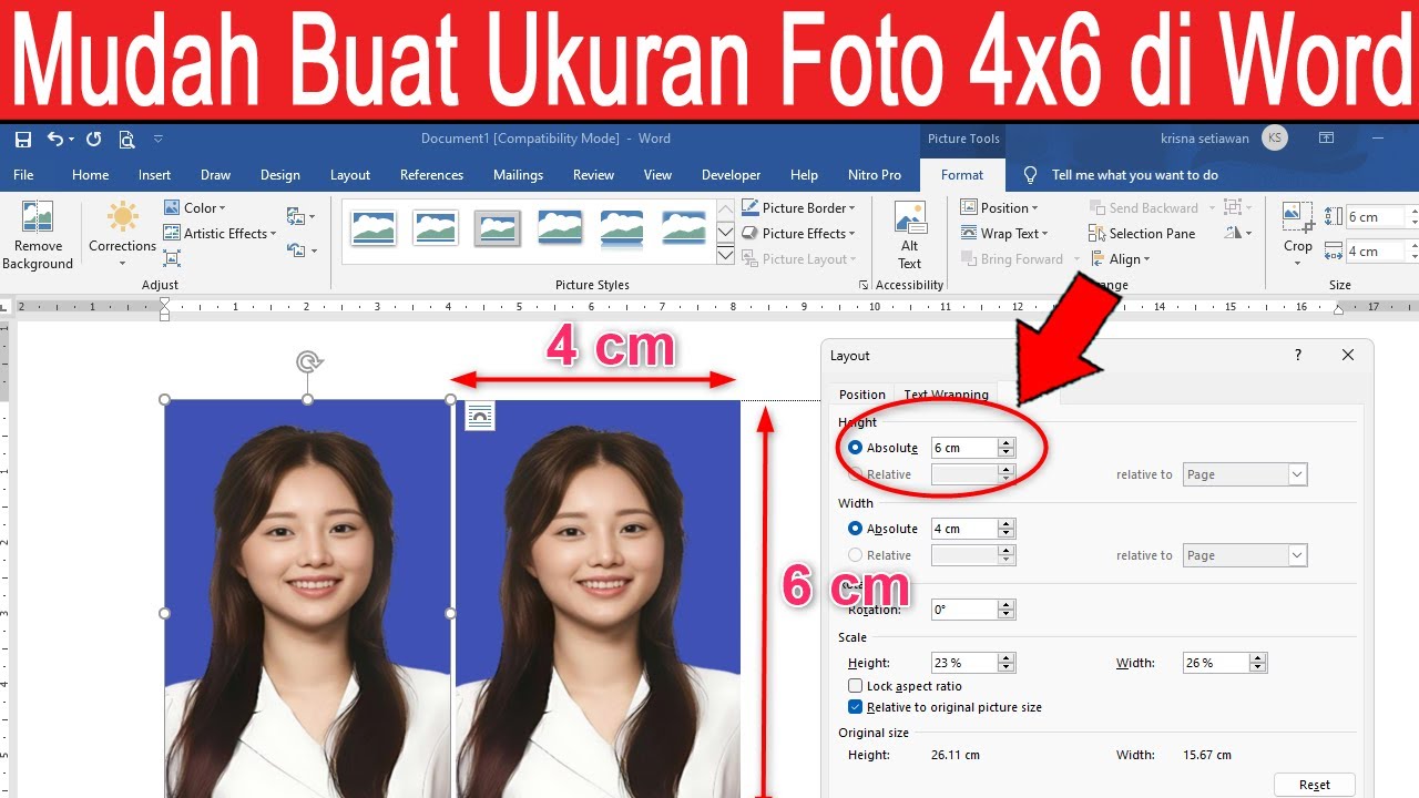 Ukuran Pas Foto 2x3 3x4 4x6 Sesuai Standar Cara Mengaturnya - Free Word Ukuran Pas Foto 2x3 3x4 4x6 Sesuai Standar Cara Mengaturnya - Free Word
