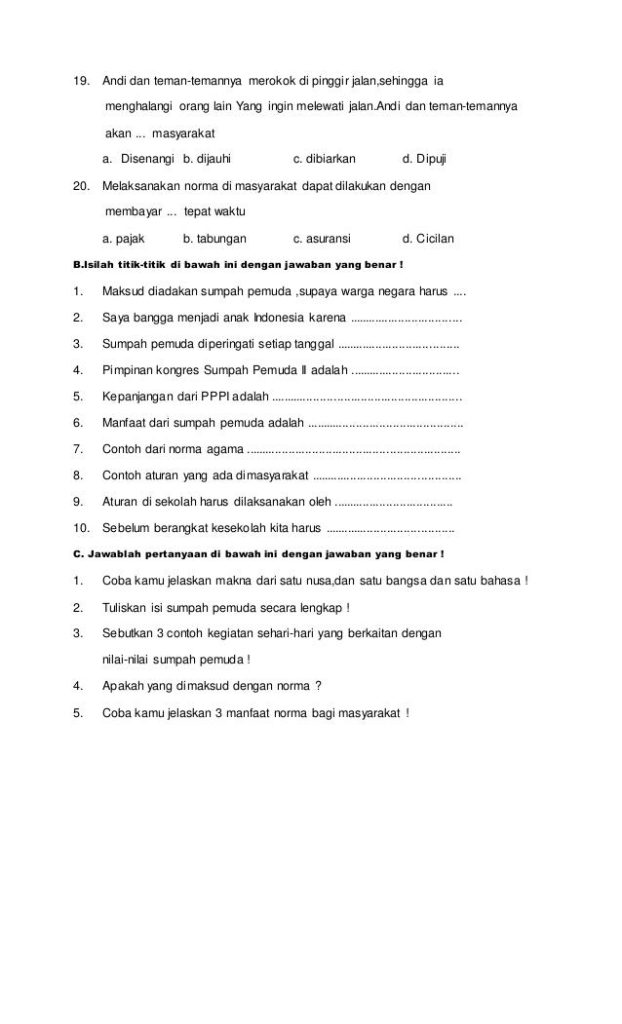 5 Modul Bimbel Brilian Soal PKN Kelas 3 Semester 1 Kurikulum 2013 yang Wajib Dipelajari
