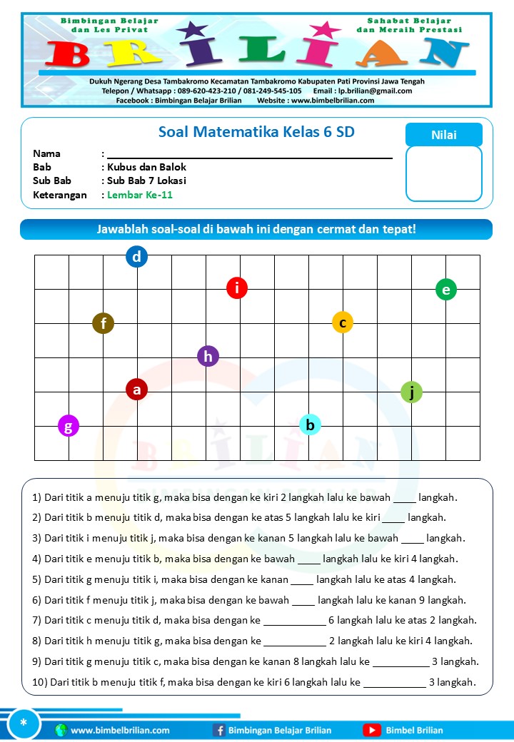 Download Soal Matematika Kelas 6 SD Bab Kubus dan Balok Sub Bab 7