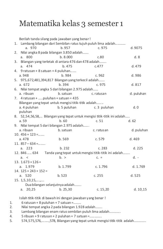 5 Soal Ulangan Tengah Semester Kelas 3 Tema 1 Wajib Dikuasai di 2026