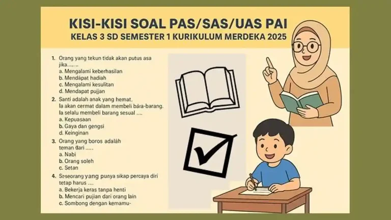 Bocoran kisi-kisi soal kelas 3 semester 1 kurikulum merdeka ini bantu anak nilai sempurna Bocoran kisi-kisi soal kelas 3 semester 1 kurikulum merdeka ini bantu anak nilai sempurna