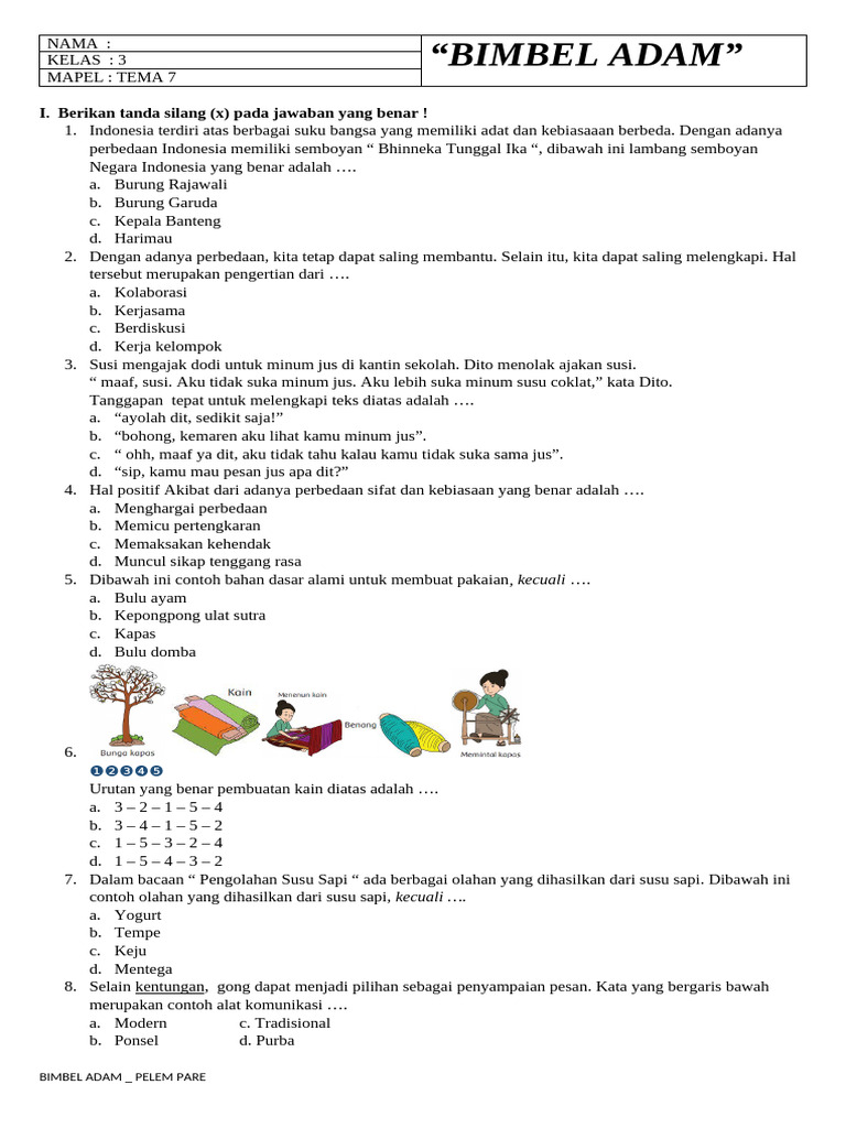 Ternyata Hanapi Bani Ungkap Rahasia Soal Tema 7 Kelas 3 Subtema 1 yang Jarang Diketahui