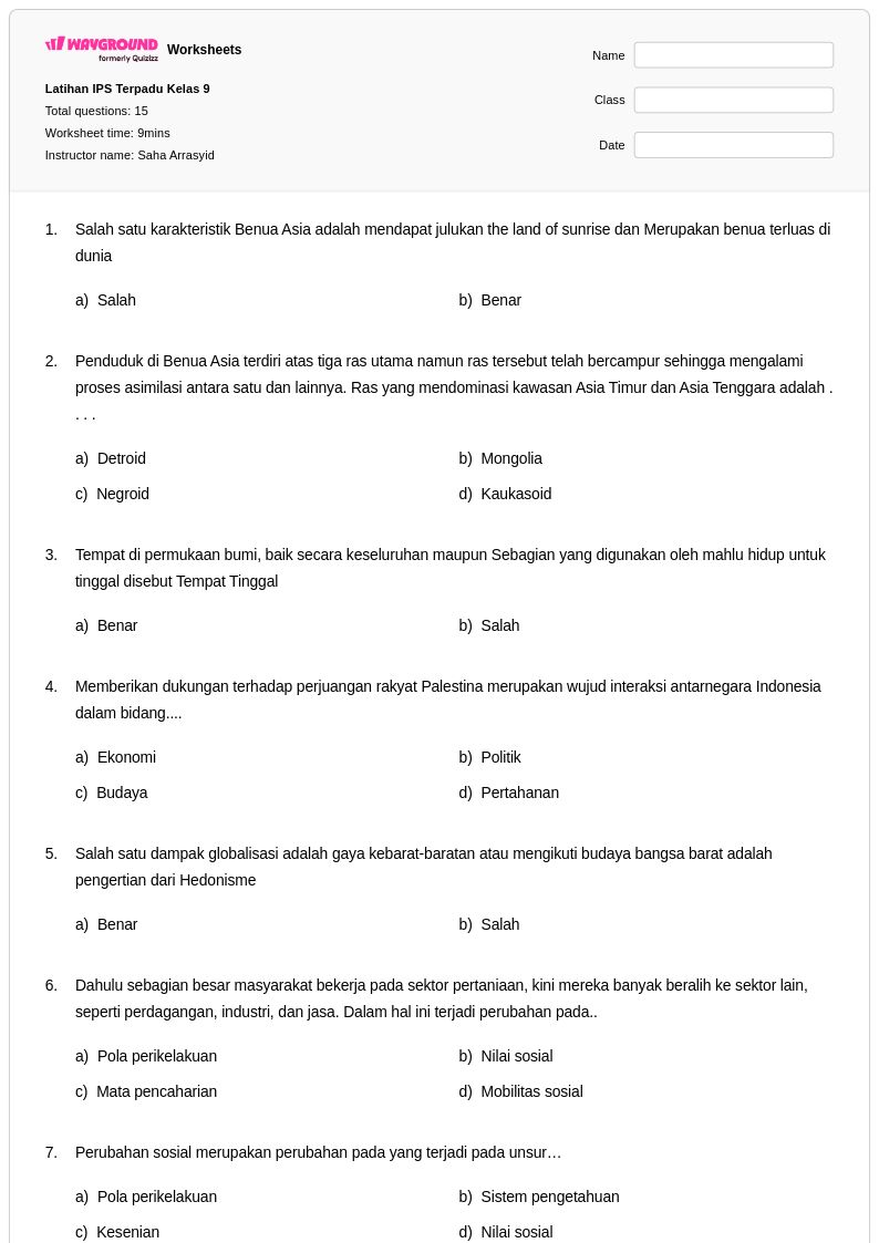 50 lembar kerja Kebutuhan dan Keinginan untuk Kelas 3 di Wayground 50 lembar kerja Kebutuhan dan Keinginan untuk Kelas 3 di Wayground