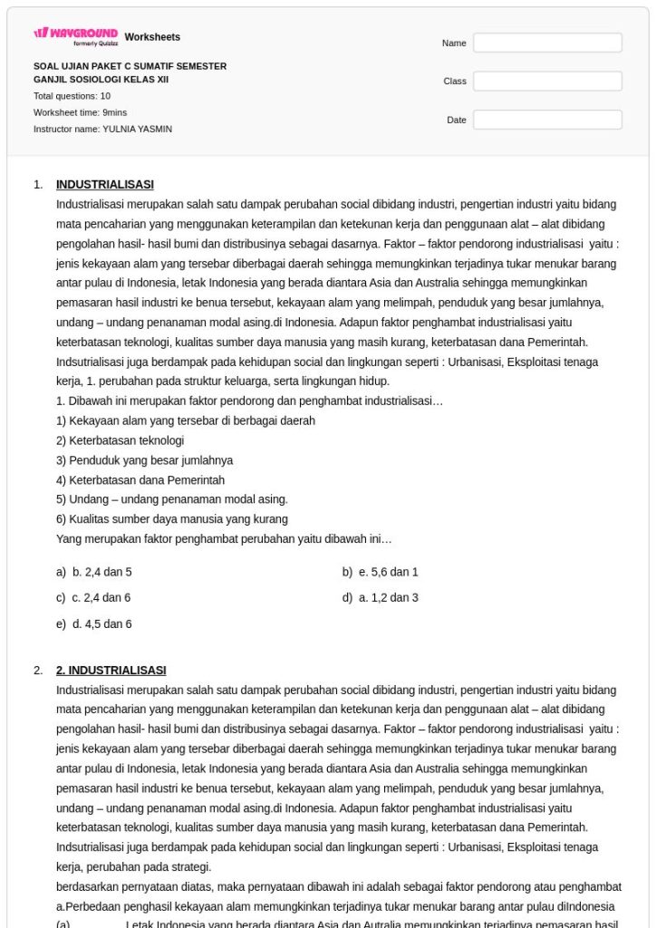 5 Soal Sosiologi Kelas 12 Semester 1 Paling Sulit, Ternyata Ini Rahasia Jawabannya