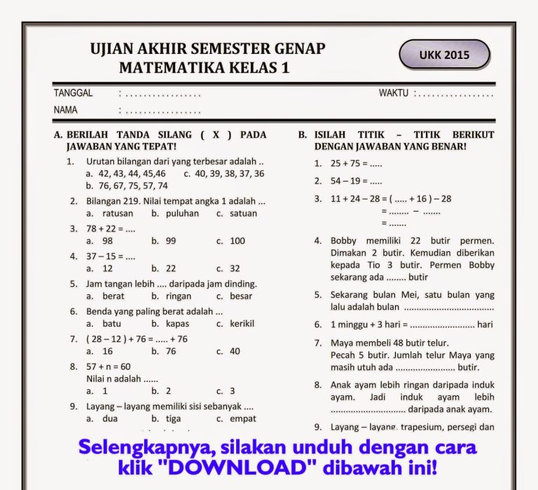 5 Soal UTS Kelas 6 Matematika Semester 1 Paling Sering Muncul yang Wajib Dikuasai Siswa