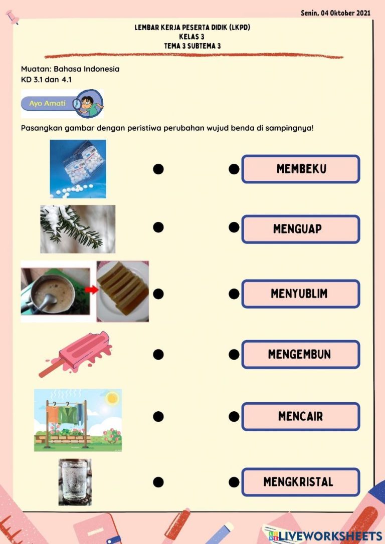 Ternyata Bimbel Brilian Punya 5 Lembar Soal Perubahan Wujud Benda Kelas 3 Siap Cetak