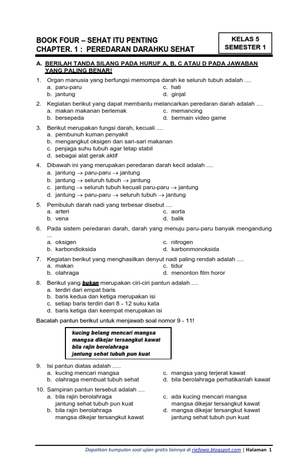 10 Contoh Soal UAS Kelas 5 Tema 4 Semester 1 yang Wajib Dikuasai Sebelum Terlambat