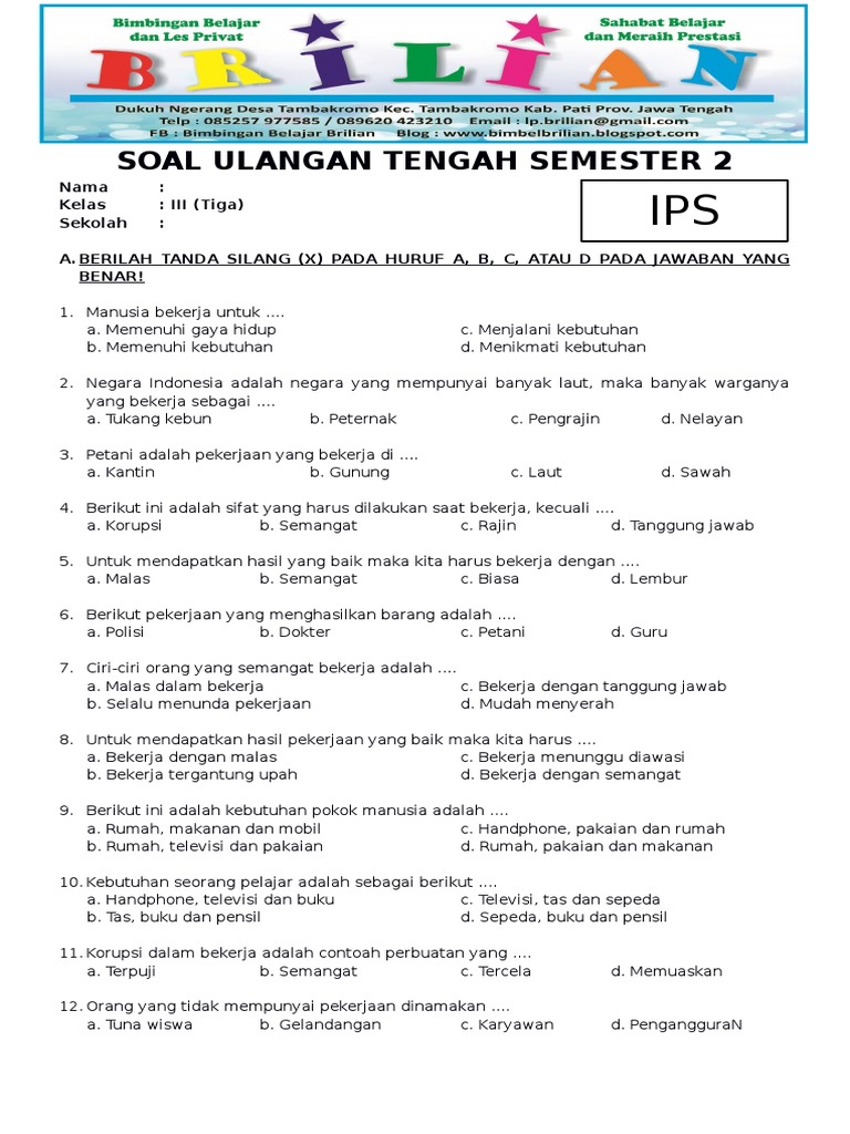 7 Cara Ampuh Kuasai Kisi Kisi Soal UTS IPS Kelas 3 SD Semester 2 Sebelum Nilai Turun