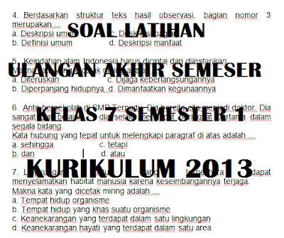 Rahasia 5 Contoh Soal UAS Kelas 7 Smester 1 Kurikulum 2013 yang Wajib Dipelajari Sekarang