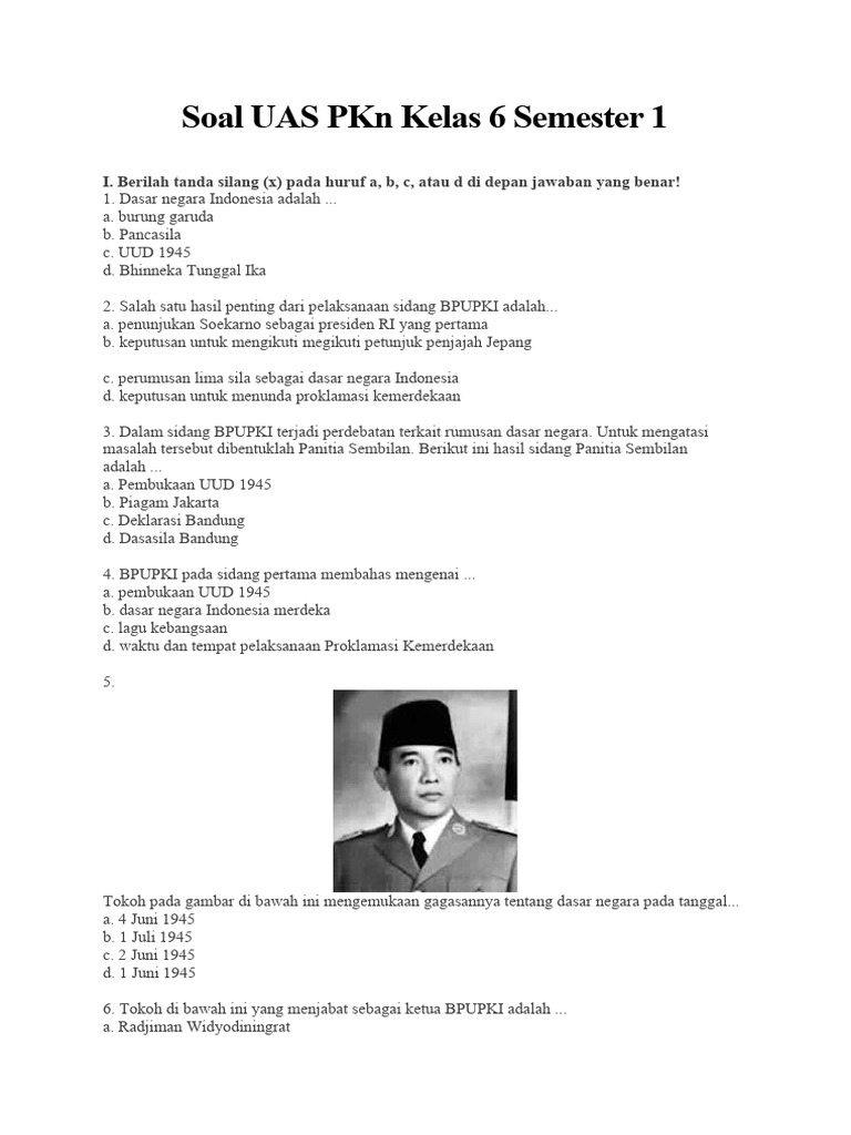 Ternyata Begini Contoh Soal UAS Kelas 6 Semester 1 PKN yang Sering Muncul, Wajib Dipelajari Sebelum Ujian