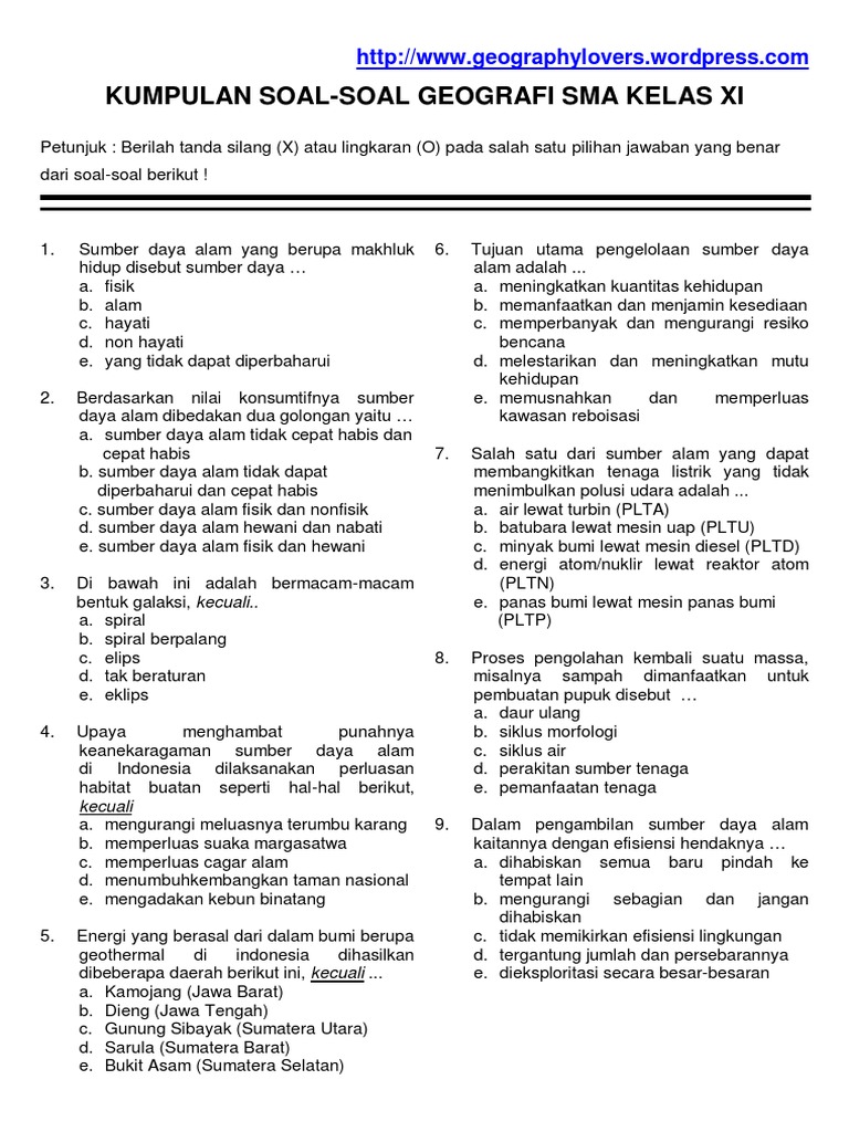 Terbukti 7 contoh soal hot giografi kelas xi semester 1 yang Bikin Nilai Melesat di 2026