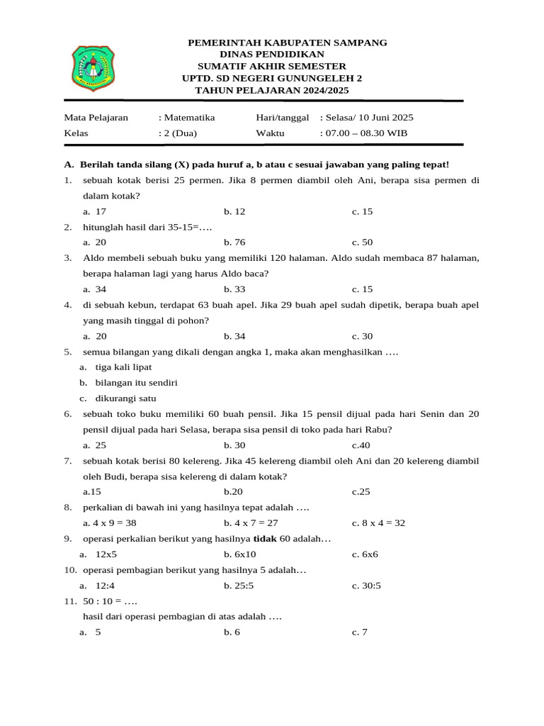 Rahasia Cepat Paham Contoh Soal dan Penyelesaian Matematika SMA Kelas 2 Terbaru Rahasia Cepat Paham Contoh Soal dan Penyelesaian Matematika SMA Kelas 2 Terbaru