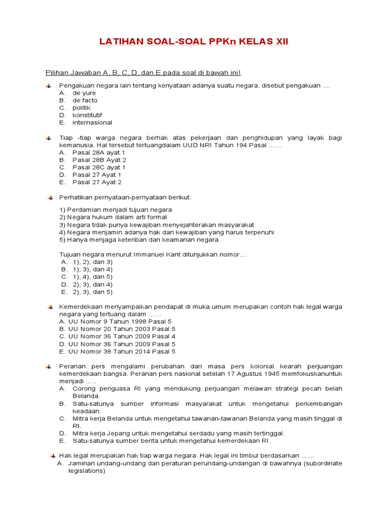 Rahasia Lulus Ujian dengan Latihan Soal Pers PKN Kelas XII Semester 2 Terbaru Rahasia Lulus Ujian dengan Latihan Soal Pers PKN Kelas XII Semester 2 Terbaru