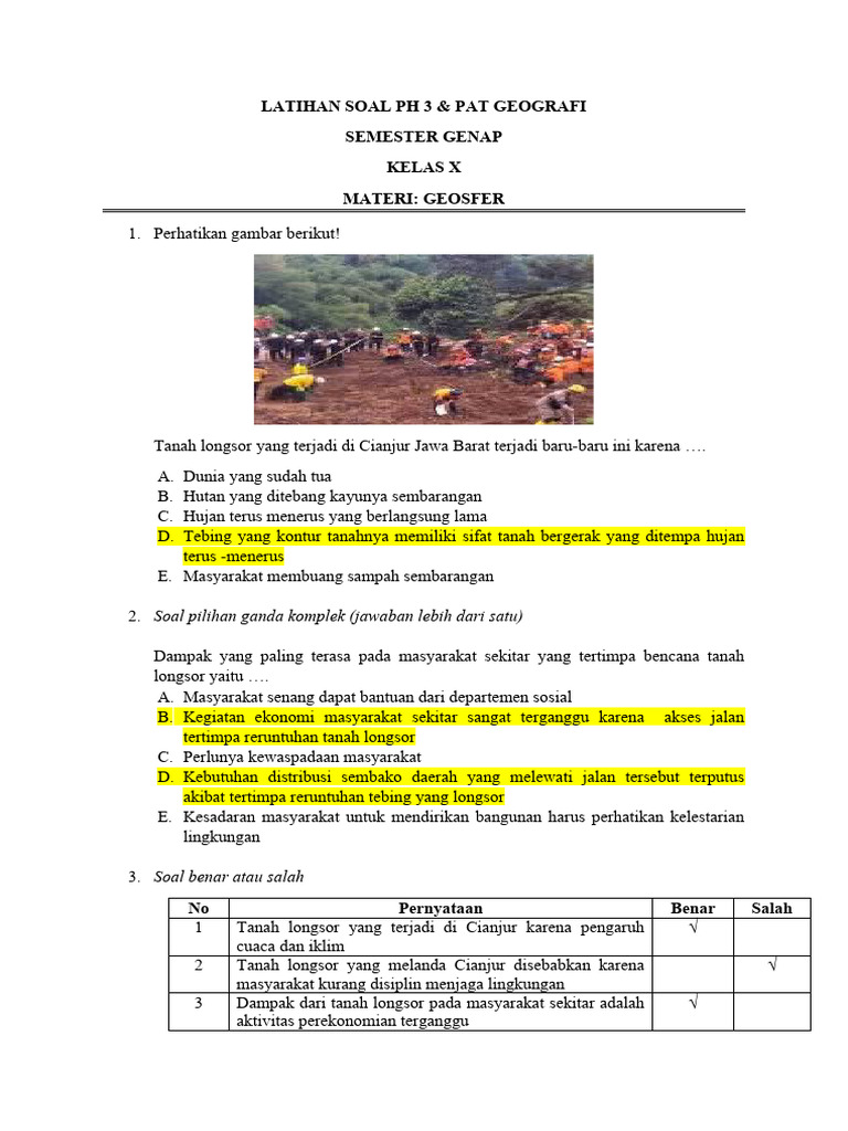 Rahasia Nilai Sempurna dengan Contoh Soal Geografi Kelas X Semester 1 Kurikulum 2013 Rahasia Nilai Sempurna dengan Contoh Soal Geografi Kelas X Semester 1 Kurikulum 2013