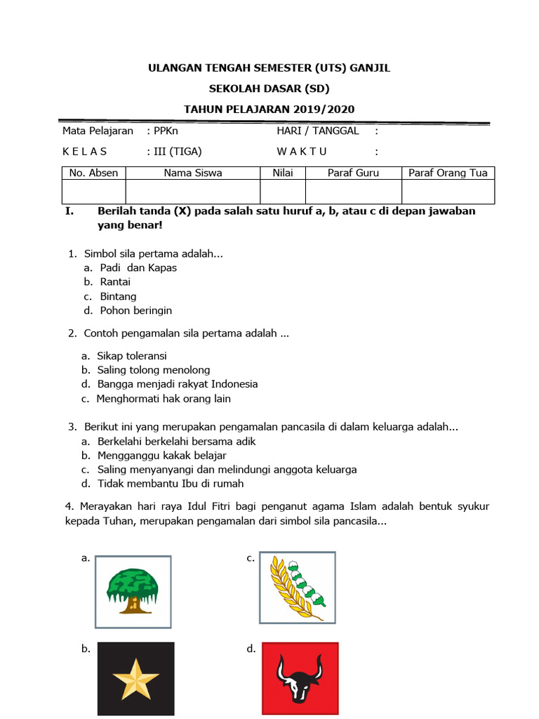 Wajib Tahu Bocoran Soal Tes PKN Kelas 3 SD Semester 1 Agar Nilai Anak Maksimal Wajib Tahu Bocoran Soal Tes PKN Kelas 3 SD Semester 1 Agar Nilai Anak Maksimal